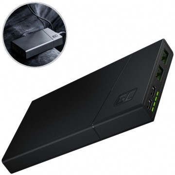 Powerbank 10000 mAh 2x USB typ-A (Ultra Charge) + 2x USB typ-C (Power Delivery 18W) Green Cell PowerPlay10S