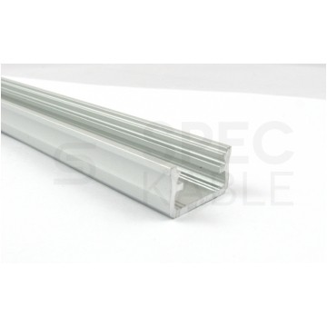 Profil aluminiowy LED natynkowy prosty 1m 16x9,3mm srebrny anodowany Typ A LUMINES