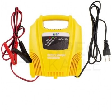 Prostownik automatyczny MOBI do akumulatorów 12V 6A z mikroprocesorem VOLT