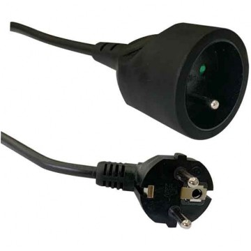 Przedłużacz elektryczny Kabel zasilający warsztatowy OWY 3x1,0mm2 (wtyk / gniazdo) 10A czarny 10m