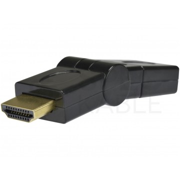 Przejście HDMI (wtyk / gniazdo) Adapter kątowy 360° regulowany