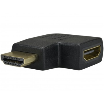 Przejście HDMI (wtyk / gniazdo) Adapter płaski kątowy 90° lewy