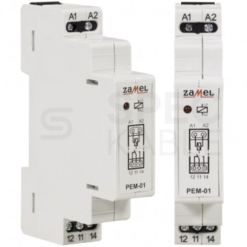 Przekaźnik elektromagnetyczny modułowy PEM-01 230V 16A na szynę DIN TH35 ZAMEL