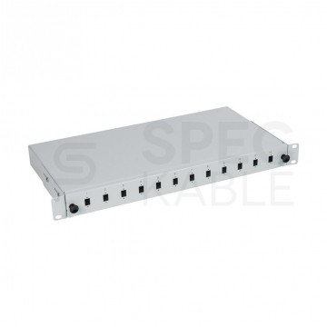 Przełącznica światłowodowa FO 12xSC simplex RACK 19" 1U wysuwalna szara PFOT
