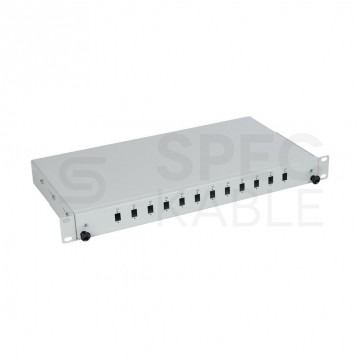 Przełącznica światłowodowa FO 12xSC simplex RACK 19" 1U wysuwalna teleskopowa szara PFOT