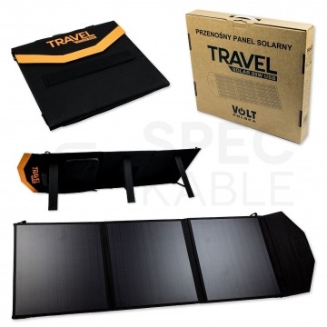 Przenośny panel solarny Ładowarka słoneczna USB składany turystyczny 80W TRAVEL SOLAR VOLT