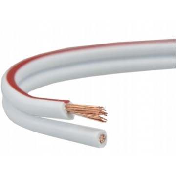 Przewód głośnikowy SMYp 2x0,5 biały CU miedź Elektrokabel