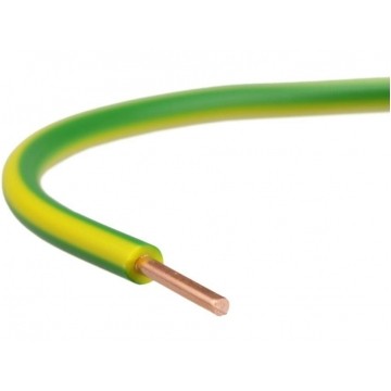 Przewód instalacyjny H07V-U / DY 0,5 750V żółto-zielony drut Elektrokabel