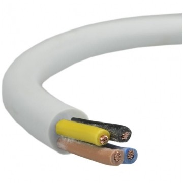 Przewód prądowy H03VV-F / OMY 300V 4x0,5 biały linka Elektrokabel