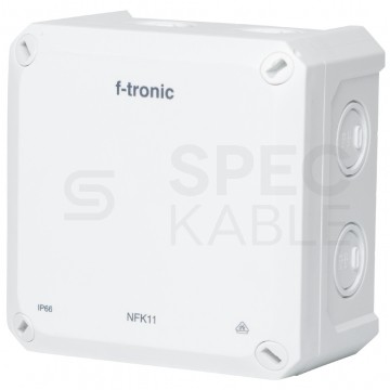 Puszka instalacyjna natynkowa NFK11 110x110x67mm bezhalogenowa hermetyczna IP66 biała NEPTUN Compact F-TRONIC