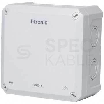 Puszka instalacyjna natynkowa NFK14 140x140x81mm bezhalogenowa hermetyczna IP66 szara NEPTUN Compact F-TRONIC