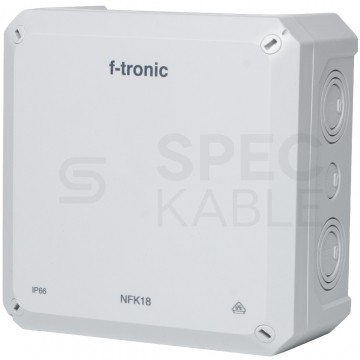 Puszka instalacyjna natynkowa NFK18 180x180x93mm bezhalogenowa hermetyczna IP66 szara NEPTUN Compact F-TRONIC