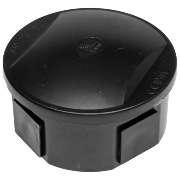 Puszka instalacyjna natynkowa typu KLIK 84x40mm IP44 czarna okrągła z zaślepkami PAWBOL