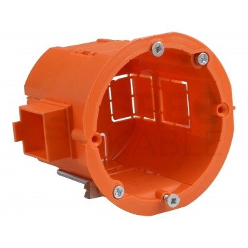 Puszka instalacyjna podtynkowa do nidy fi:60x60mm z wkrętami, głęboka, szeregowa PLASTROL