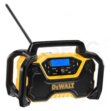 Radio budowlane przenośne Bluetooth DAB+ / FM , zasilanie akumulatorowe XR 12/18V, FLEXVOLT 54V ( bez akumulatora ) i zasilanie 20V + AUX + USB DeWALT