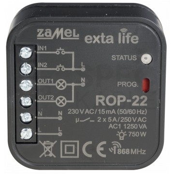Radiowy odbiornik dopuszkowy oświetlenia dwukierunkowy ROP-22 ZAMEL