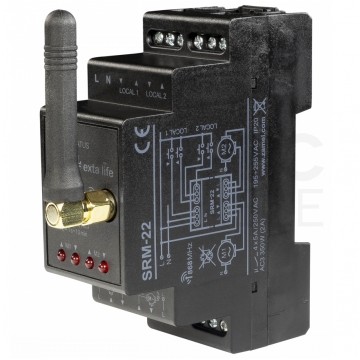 Radiowy sterownik rolet modułowy podwójny 230V SRM-22 EXTA LIFE ZAMEL