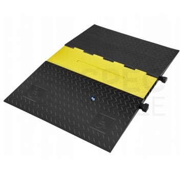 Rampa zabezpieczająca kable Najazd kablowy 5-kanałowy (do 10 ton na oś) 114,5x80x5cm VEVOR