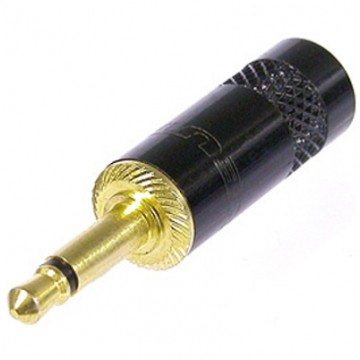 REAN Wtyk Audio AUX mini Jack 3,5mm Mono na kabel do 4,5mm pozłacany czarny NYS226BG