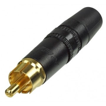 REAN Wtyk RCA Cinch na kabel do 6,1mm pozłacany czarny NYS373-0