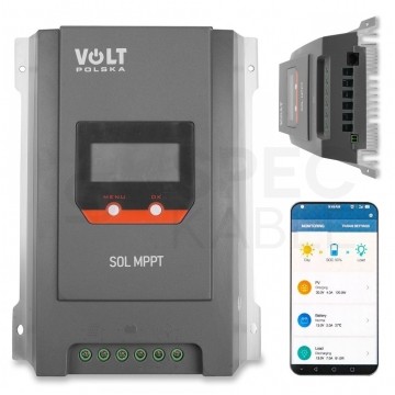 Regulator solarny Kontroler ładowania MPPT 40A 12V/24V LCD BLUETOOTH VOLT