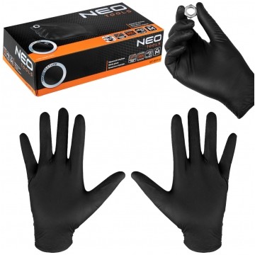 Rękawice robocze, ochronne nitrylowe rozmiar XL czarne 100szt 97-691-XL NEO