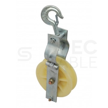 Rolka do rozwieszania kabli napowietrznych 80mm 5kN zamykana hakiem TELCOLINE