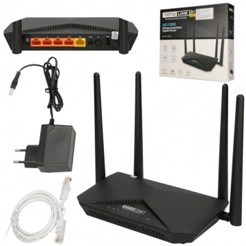 Router WiFi bezprzewodowy AC1200 Dual Band (867Mb/s 5GHz, 300Mb/s 2,4GHz) TOTOLINK A3002RU