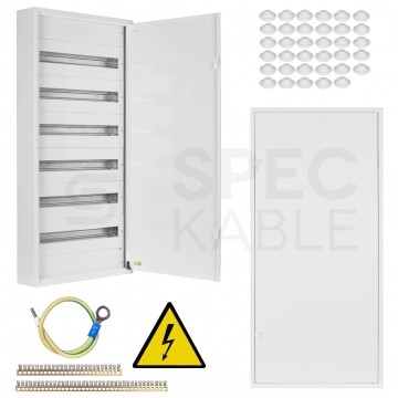 Rozdzielnica natynkowa metalowa 6x24 modułów IP30 (400V AC) 1136x544x130mm drzwi pełne KOLE SYSTEMS