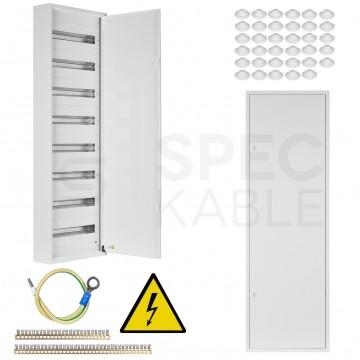 Rozdzielnica natynkowa metalowa 8x18 modułów IP30 (400V AC) 1355x436x130mm drzwi pełne KOLE SYSTEMS