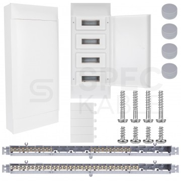 Rozdzielnica natynkowa PRACTIBOX 4x12 modułów IP40 762x324x76mm drzwi pełne LEGRAND