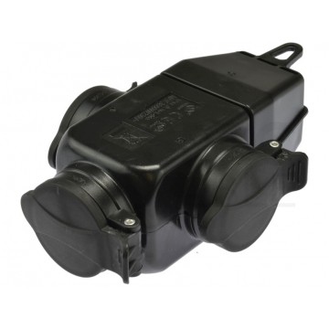 Rozgałęźnik na kabel 3 gniazda [2P+Z] 230V 16A czarny IP44