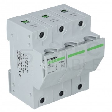 Rozłącznik Podstawa bezpiecznikowa 50A 3-biegunowa 3P (500V AC) 2-modułowa na wkładki 14x51mm NOARK