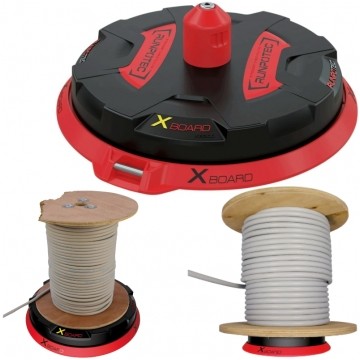 Rozwijak bębnowy do kabli i przewodów Stojak na bęben 300kg o zmiennej średnicy bębna 15-45mm XB300 RUNPOTEC