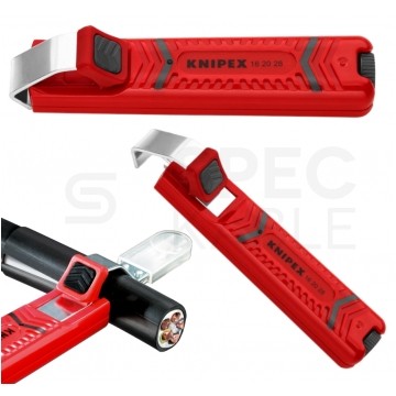 Ściągacz izolacji 130mm uniwersalny 8-28mm do kabli okrągłych KNIPEX 16 20 28 SB