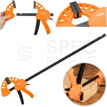 Ścisk stolarski automatyczny 75x600mm Heavy Duty NEO 45-503