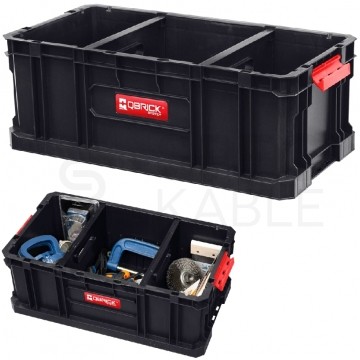 Skrzynka narzędziowa modułowa otwarta z przegrodami 26L 530x295x195mm QBRICK SYSTEM TWO FLEX BOX 200