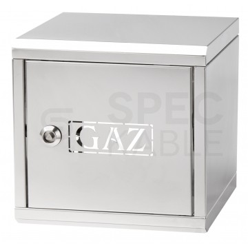 Skrzynka szafka gazowa nierdzewna INOX 250x250x150mm + kluczyk bezpieczeństwa