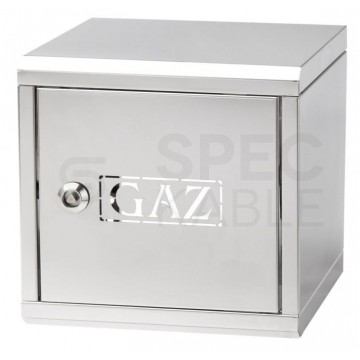 Skrzynka szafka gazowa nierdzewna INOX 250x250x200mm + kluczyk bezpieczeństwa