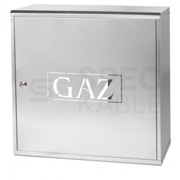 Skrzynka szafka gazowa nierdzewna INOX 600x600x250mm + kluczyk bezpieczeństwa