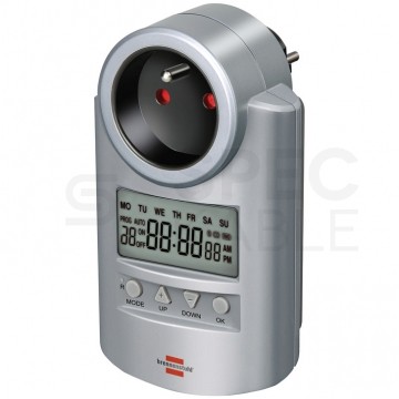 Sterownik czasowy 230V pojedyńczy timer LCD Primera-Line 3500W srebrny Brennenstuhl