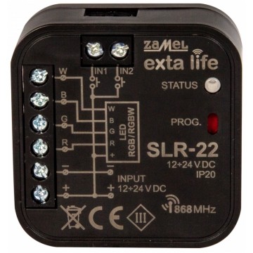 Sterownik LED RGBW dopuszkowy dwukierunkowy 12-24V SLR-21 EXTA LIFE ZAMEL