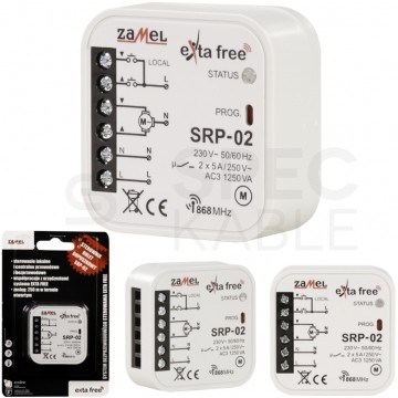 Sterownik Radiowy rolet dopuszkowy 2 kanałowy 230V SRP-02 EXTA FREE ZAMEL