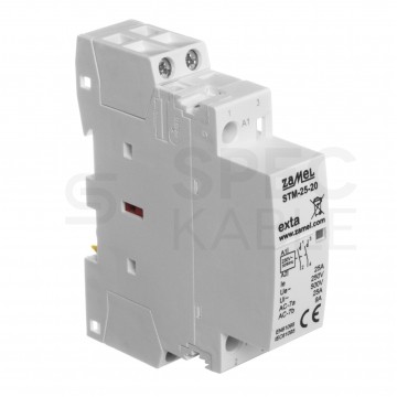 Stycznik modułowy 25A 2NO cewka 230V AC TH35 EXTA ZAMEL