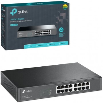 Switch 19" RACK 16x port RJ45 (Gigabit Ethernet 1000Mb/s) przełącznik niezarządzalny TP-Link TL-SG1016D