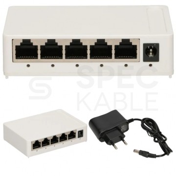 Switch Desktop 5x port RJ45 (Gigabit Ethernet 1000Mb/s) przełącznik niezarządzalny Extralink EON