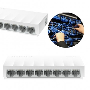Switch Desktop 8x port RJ45 (Fast Ethernet 100Mb/s) przełącznik niezarządzalny TP-Link LS1008