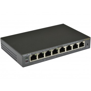 Switch PoE Desktop 8x port RJ45 (Gigabit Ethernet 1000Mb/s, w tym 4x PoE+) przełącznik zarządzalny Easy Smart TP-Link TL-SG108PE