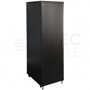 Szafa stojąca RACK 19" 42U 600x800mm drzwi szklane czarna EPRADO