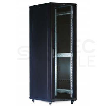 Szafa stojąca RACK 19" 42U 800x800mm drzwi szklane czarna TOTEN G7